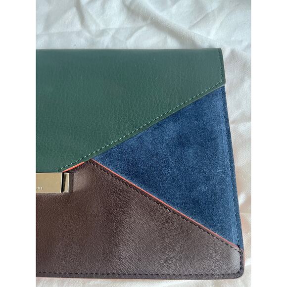 Celine Diamond envelope clutch green and blue - Picture 5 of 16